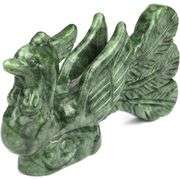 Hand-Carved Jade Phoenix Natural Stone