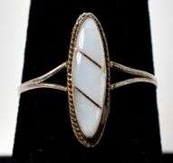 Native Mother of Pearl Ring in Sterling Silver