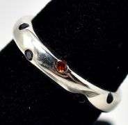 Multicolored Gemstone Band Ring in Sterling Silver