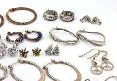 Group lot of Vintage 925 sterling silver earrings