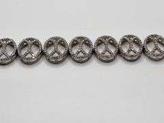 Elegant over 3.65ct Natural diamond flower Bracelet-  in Sterling Silver – Size 7