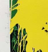 Highly Collectible Mr. Brainwash Screenprint Signed Flowarh$ with Thumbprint