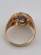 MENS CERTIFIED BRAND NEW 14K GOLD AND DIAMOND CLUSTER RING