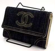 Chanel Denim Compact Wallet w/ Box