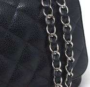 Chanel large black double flap Caviar bag