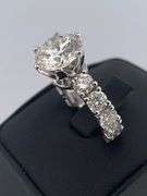 CERTIFIED BRAND NEW 14K WHITE GOLD DIAMOND ENGAGEMENT RING . 8.53 CARATS