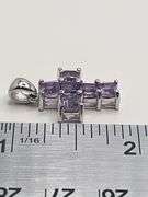 Over 5ctw Violet Sapphire on 14k white gold  cross pendent