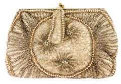 Antique Glass Beaded Evening Bag
