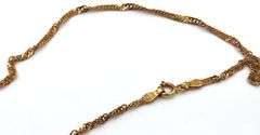 14kt Rose gold rope link anklet