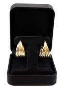 14kt Yellow gold 5 row J hoops