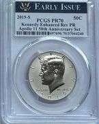 2019 S PCGS  Pr 70 Enhanced Reverse Proof Apollo 11 50 th Ann  Set