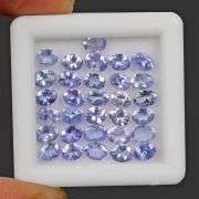 Untreated! Glittering 5.30ct oval cut Tanzanite set!