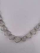CERTIFIED BRAND NEW 18K WHITE GOLD DIAMOND HEART NECKLACE