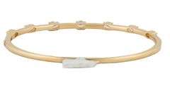 New 1.35ctw Oval Diamond Bar Station Bangle Bracelet in 18K