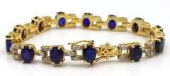 Gorgeous 27.00CTW Oval Emerald-Cut Blue Sapphire & 2.81CTW Diamonds in 14K White Gold Over Sterling 