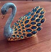 Blue Swan Jewelry Trinket Box