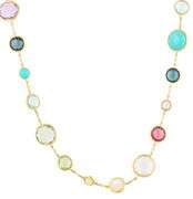 Ippolita Lollipop Lollitini Multi-Color Gemstone Bezel Set Station Necklace in 18K