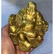 Brass Laughing Buddha of Wealth, Happiness & Good Luck