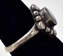 Vintage Red Garnet Ring in Sterling Silver