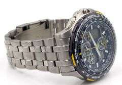 Citizen Eco Drive stainless steel blue angel sky Hawk watch