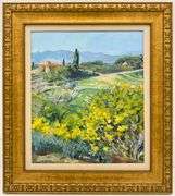 Exclusive Jacques Genevraie-Thiebsart Original Oil Flowers Framed