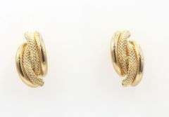 18kt Yellow gold Knot earrings