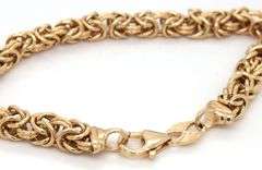 Popular 14K YG Byzantine Style Bracelet