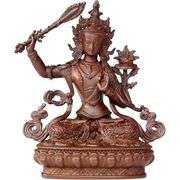 Handmade Manjusri Buddha Pure Copper