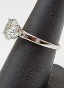 Sparkling 14 K White Gold Plate 2.75 Ct Lab Simulated Diamond Ring