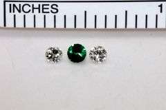 Natural Tsavorite & Diamond Set of 3