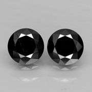 Elegant 2.86ct untreated pair of diamond black Spinels