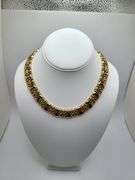 Hand made Italian two tone 14k gold necklace