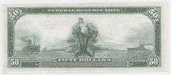 Nearly new AU 1914 Series $50 Federal Reserve Note (4-D), Fr-1039B
