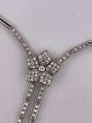 CERTIFIED 18K WHITE GOLD DIMOND HANGING NECKLACE