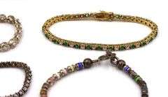 Group lot of 8 vintage 925 sterling silver bracelets