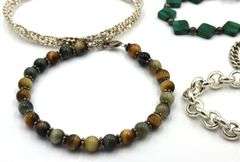 Group lot of 7 Vintage 925 sterling silver bracelets