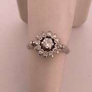 CERTIFIED 14K WHITE GOLD DIAMOND RING