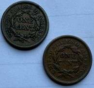 1851 1852 Large Cents