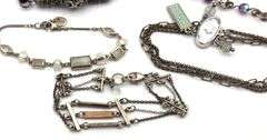 Group lot of 7 Vintage 925 sterling silver bracelets