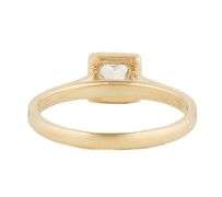 0.90ct Princess Cut Diamond Solitaire Bezel Set Engagement Ring in 14K
