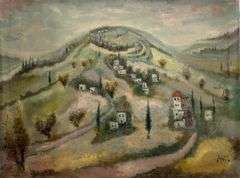 Collectible oil on canvas by Albert Goldman (1922-2011)
