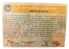 Mantle & Boyer Rival All-Stars 1960 Baseball Card