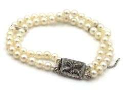 Pearl double row bracelet