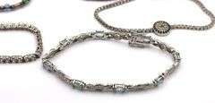 Group lot of 8 vintage 925 sterling silver bracelets
