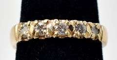 Stunning 14K Yellow Gold Diamond Ring  Band