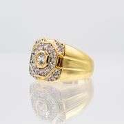 Men's 14 Kt Gold Plate 7.25  Cttw. Lab Simulated Diamond Ring.