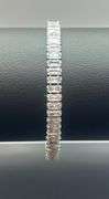 Sparkling 14.5 Ctw Lab Simulated Diamond 14 Kt White Gold Plated Tennis Bracelet