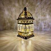 Gilded Metal Hanging Lamp Lantern