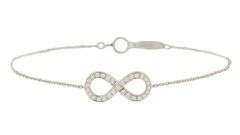 Tiffany & Co. 0.10ctw Diamond Infinity Station Bracelet in Platinum