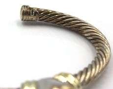 David Yurman 2-tone cable Noblesse amethyst cuff